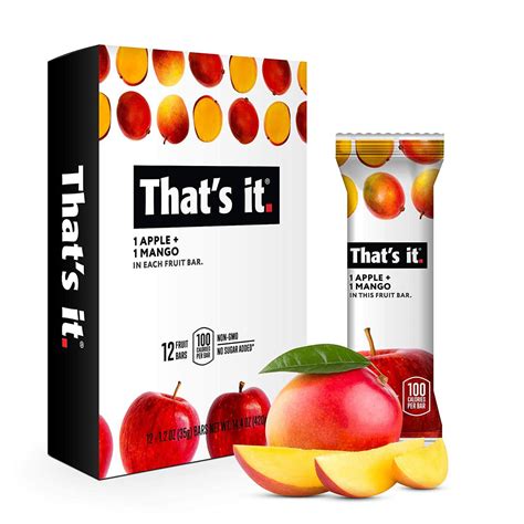 Thats It Fruit Bar Apple Mango Healthy Snack Solutions