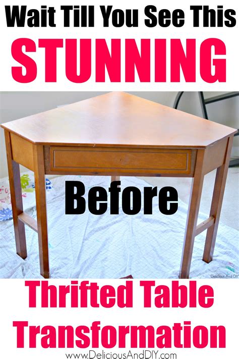 Corner Table Makeover - Delicious And DIY