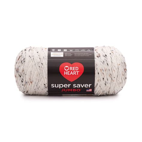 Red Heart® Super Saver® Jumbo 4 Medium Acrylic Yarn Aran Fleck 10oz 283g 482 Yards