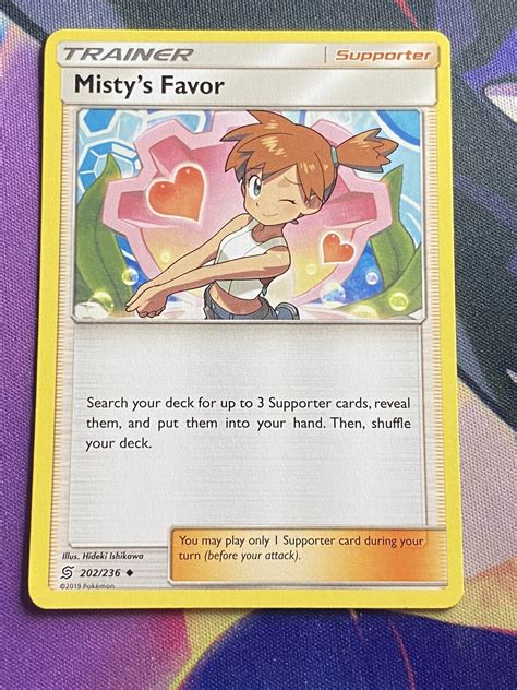 Misty S Favor Sm Unified Minds Uncommon Pokemon Nm Ebay