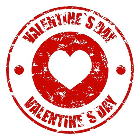 Premium Vector Valentine Day Rubber Stamp Post Office Seal Or Letter Mark