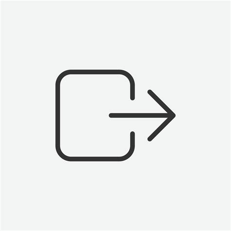 Logout Vector Isolated Icon Symbol 1963616 Vector Art At Vecteezy