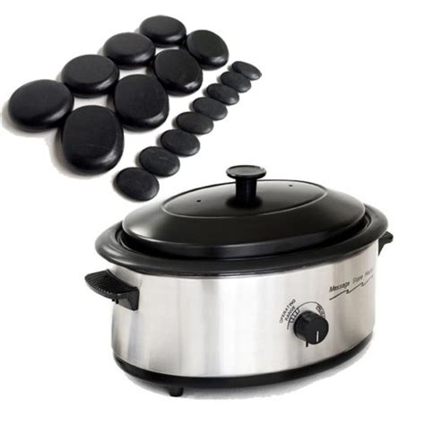Hot Stone Kit 50 Flat Basalt Stones Fernanda S Beauty Spa Supplies