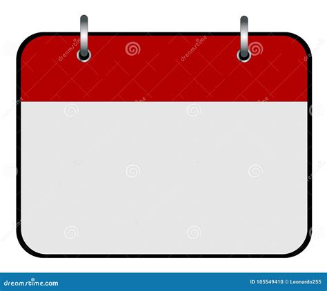 Empty Calendar Icon Stock Vector Illustration Of Icon 105549410
