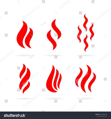 Hot Smoke Vector Icon Set Isolated Stock Vector Royalty Free Shutterstock