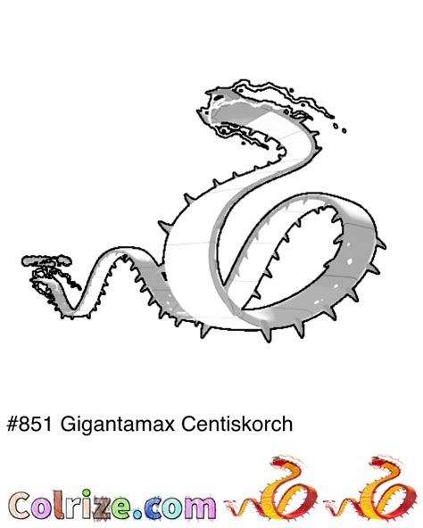 Gigantamax Centiskorch coloring page