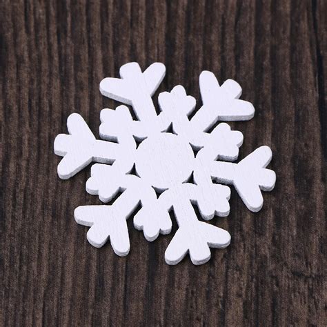 20 шт деревянные украшения Рождественские снежинки трехмерные поделки ...