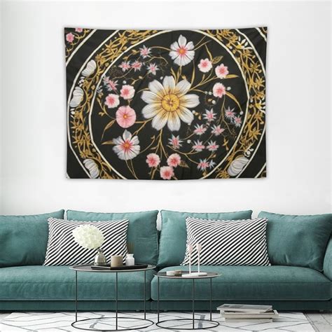 COMIO Floral Wall Hanging Boho Tapestry Mandala Dorm Décor Tapestry