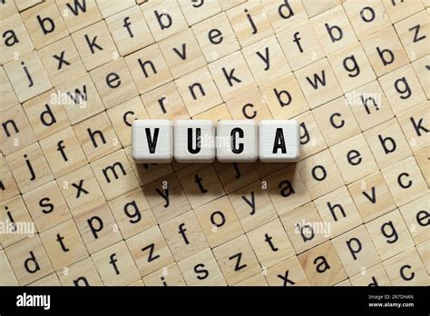 Vuca Word Concept On Building Blocks Text Letters Stock Photo Alamy