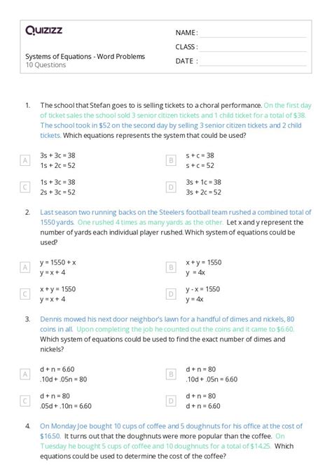 50 Math Word Problems Worksheets For 8th Grade On Quizizz Free Worksheets Library