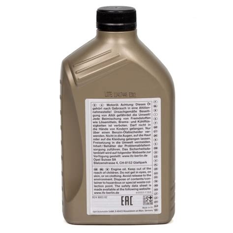 Aceite Motor Opel '0W-20 FE LL' 1L ORIGINAL OPEL OV0401547 95528693 ...