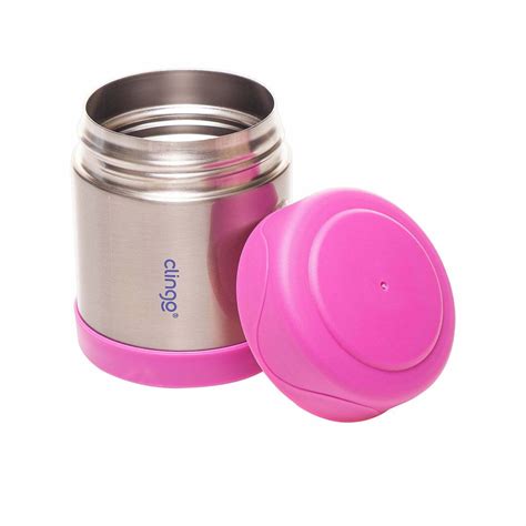 Pote T Rmico Inox E Rosa Clingo Ml Loja Lanchinhos