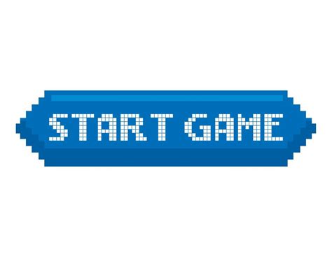 Start Game Eight Bit Style 11234379 Vector Art At Vecteezy