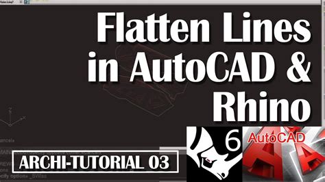 The Easiest Way To Flatten Lines In AutoCAD And Rhino Super Easy