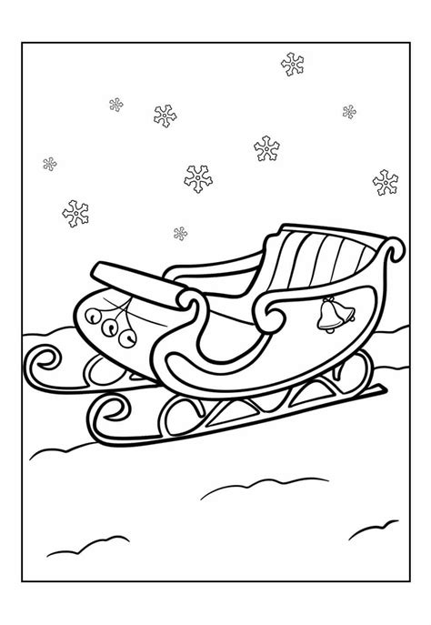 Trenó Do Papai Noel Para Imprimir - Trenó do Papai Noel para Colorir e Imprimir