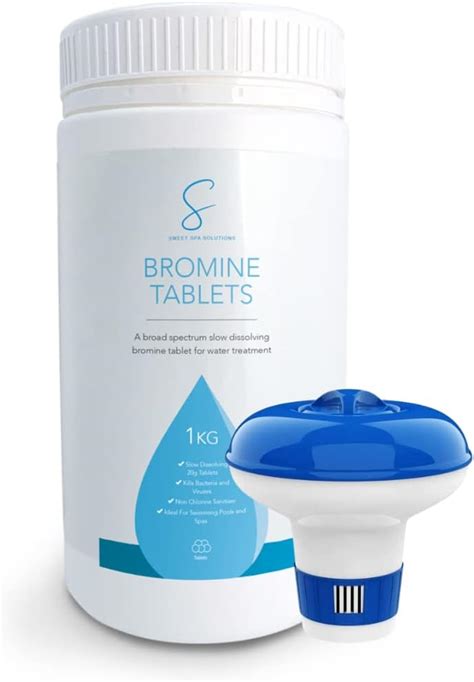 Sweet Spa Solutions Hot Tub Bromine Tablets Kg With Dispenser Slow Release Bromine Tablets