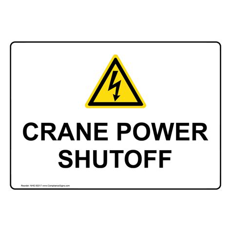 crane power shutoff sign  symbol nhe