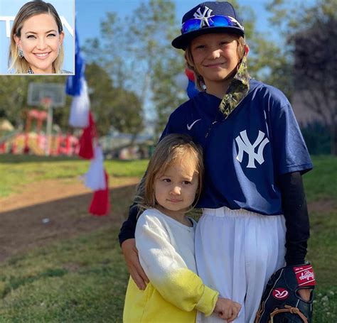 Kate Hudsons Daughter Rani Supports Big Brother Bing at Baseball