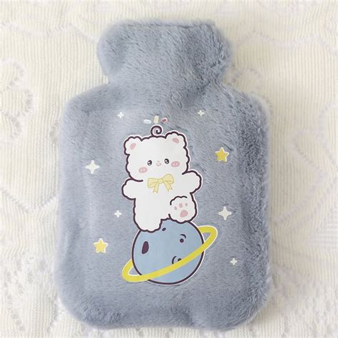 Cartoon Plush Rabbit Bear Hot Water Bottle Water Filling Velvet Small Portable Student Hand
