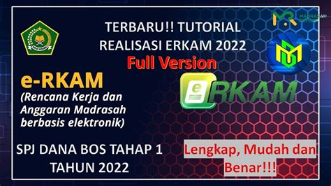 Cara Input Realisasi Erkam Kemenag Spj Dana Bos Tahap Edisi