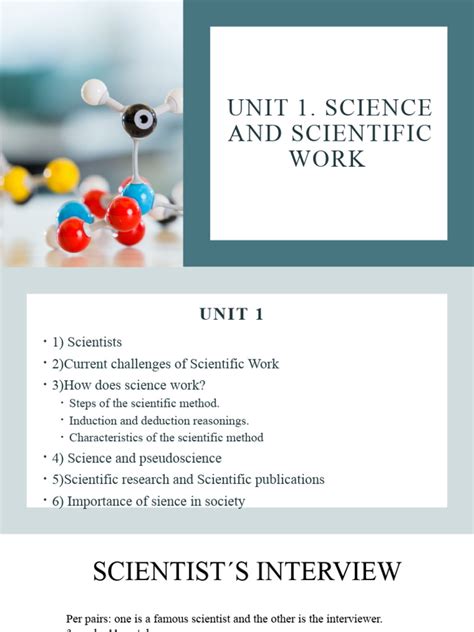unit  science  scientific work  scientific method science