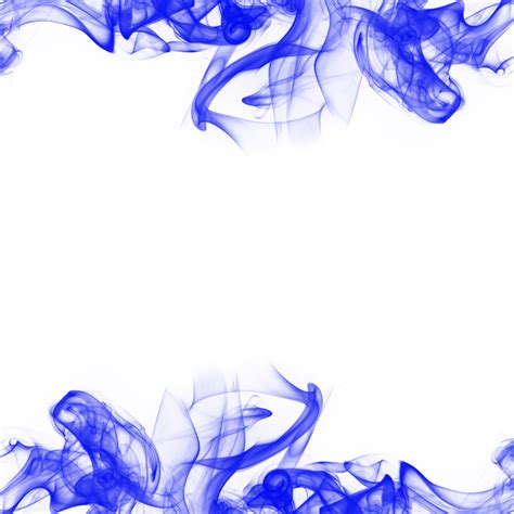 Abstract Blue Smoke Frame Png