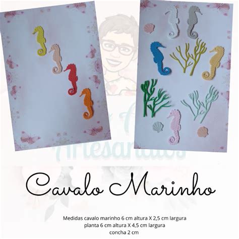 Cavalo Marinho De Eva - Cavalo marinho e conchas do mar, apliques de EVA | Shopee Brasil