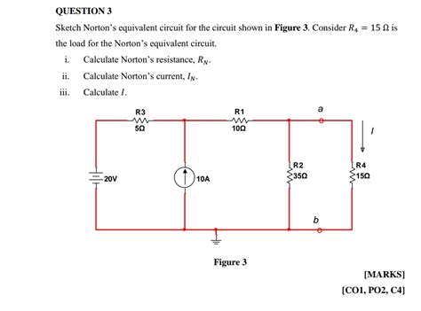 QUESTION 3Sketch Norton's equivalent circuit for the | Chegg.com