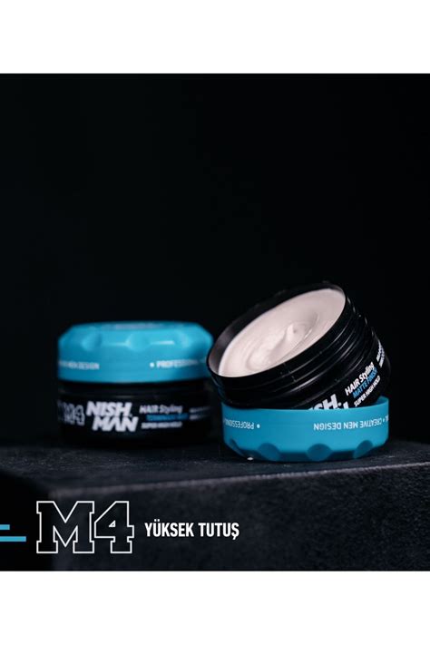 NISHMAN M4 Ultra Sert Mat Görünümlü Saç Şekillendirici Wax - 100 ml ...