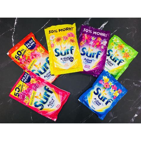 Surf Detergent Powder Sachetsx Rose Fresh Cherry Blossom Sun Fresh