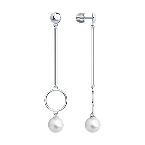 Серьги из серебра с жемчугом SOKOLOV - купить в официальном интернет ...