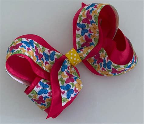 Fuchsia Butterfly Bow Hot Pink Butterfly Bow Colorful Butterfly Shocking Pink Butterfly Bow