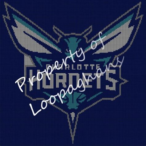 Charlotte Hornets Crochet Pattern Afghan Graph Loopaghans Custom