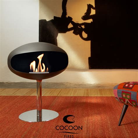 Cocoon Fires Pedestal Free Standing Fireplace Naked Flame NZ