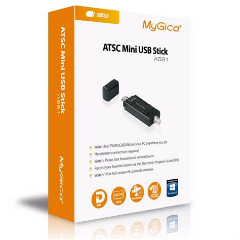 GENIATECH Mygica ATSC USB TV Stick A681 HD TV tuner for United States ...