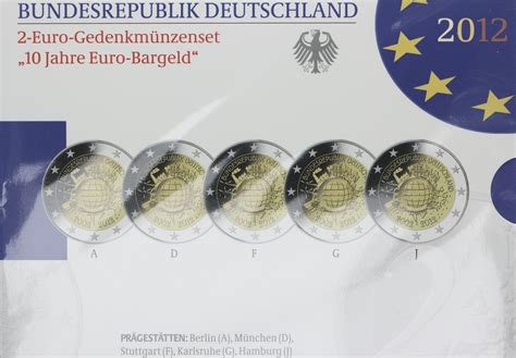 Bundesrepublik Deutschland Offizieller Blister Euro A J Bargeld