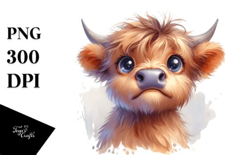 Funny Expressive Highland Cow Png Graphic By Anastasia Feya · Creative Fabrica