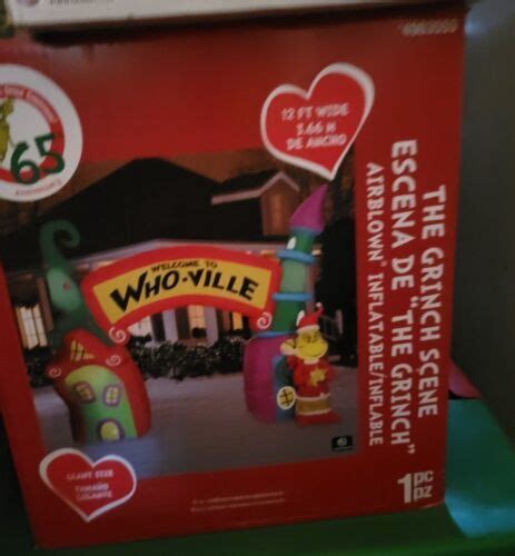 12 Giant Grinch Welcome To Whoville Archway Airblown Lighted Yard