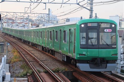 【東急】5000系の青ガエル編成5122f 恩田出場 テツ×クル～鉄道・自動車の撮影日誌～