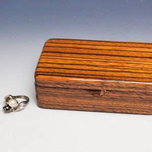 Very Small Wooden Box Of Walnut With Zebrawood By Burlwoodbox Etsy