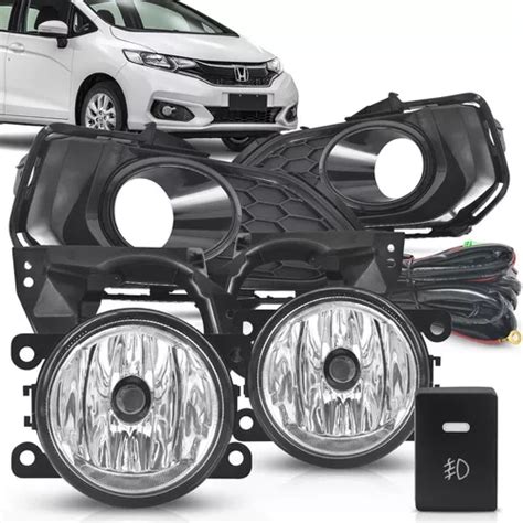 Kit Farol Milha Neblina Honda Fit 2017 2018 2019 Super Led