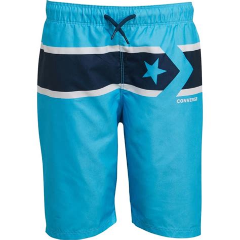 Buy Converse Junior Boys Swim Star Chevron Block Pool Shorts Gnarly Blue