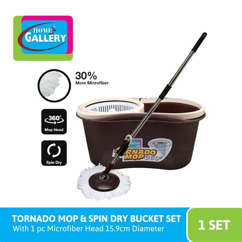 home gallery tornado mop  spin dry bucket set   microfiber mop