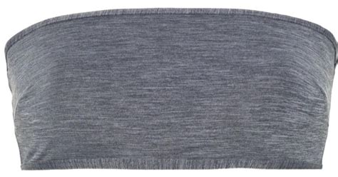 TOTEME Mélange Effect Bikini Top in Gray Lyst
