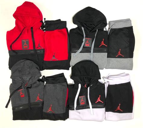 New Nike Air Jordan Icon Sweatsuit For Men Full Suit Hoodie Pants Fashion Clothing Shoes