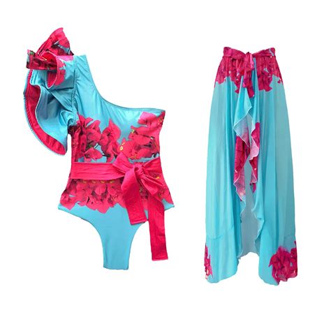 Ruffled One Shoulder Tube Top One Piece Swimsuit Women S New Strap One Piece Bikini Two Piece