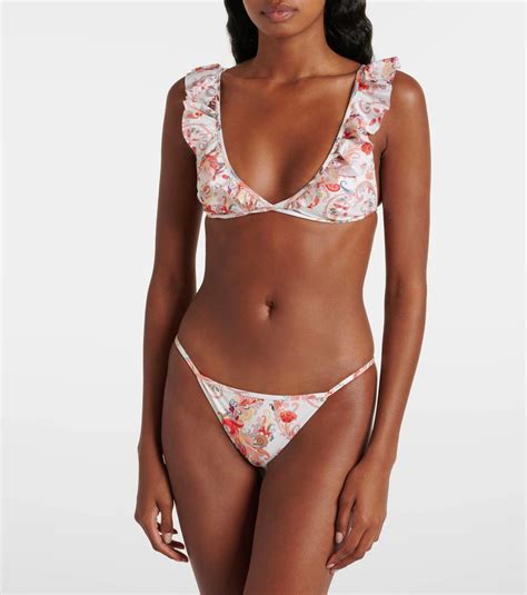 Etro Paisley Ruffled Bikini Etro