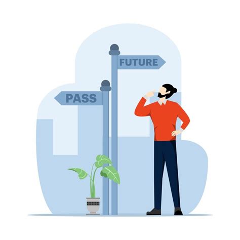 Premium Vector Vector Illustration About Concept Of Past And Future