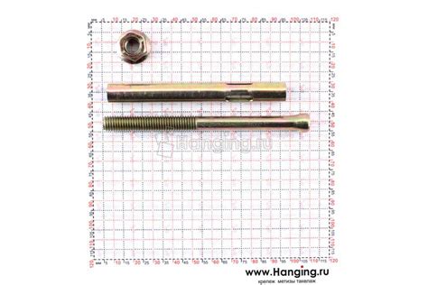Анкерный болт с гайкой М8/10*100. Распорный анкер болт с гайкой 10х100.