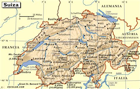 Mapa De Suiza